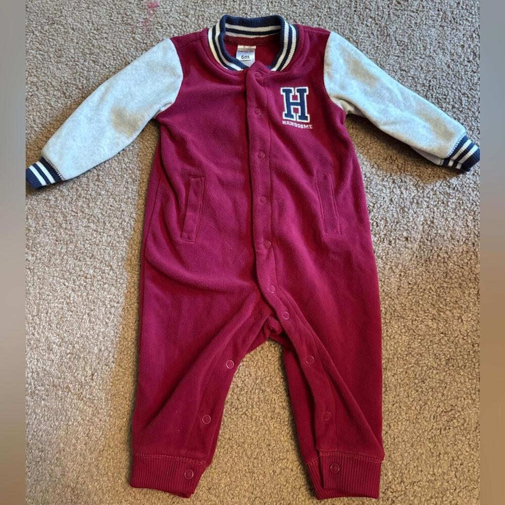 Carter's Red and Gray Varsity Footie